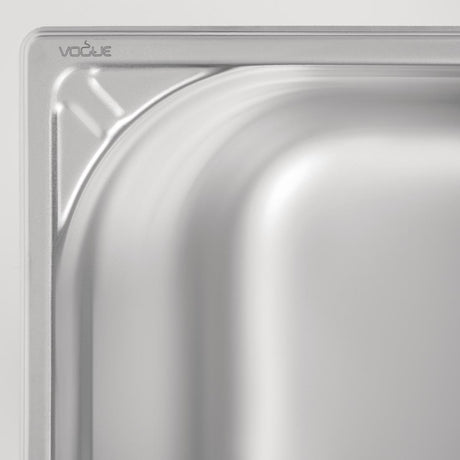 Vogue Heavy Duty Stainless Steel 1/2 Gastronorm Tray 200mm - DW441  Vogue   