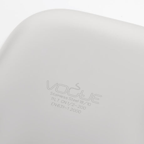 Vogue Heavy Duty Stainless Steel 1/2 Gastronorm Tray 200mm - DW441  Vogue   