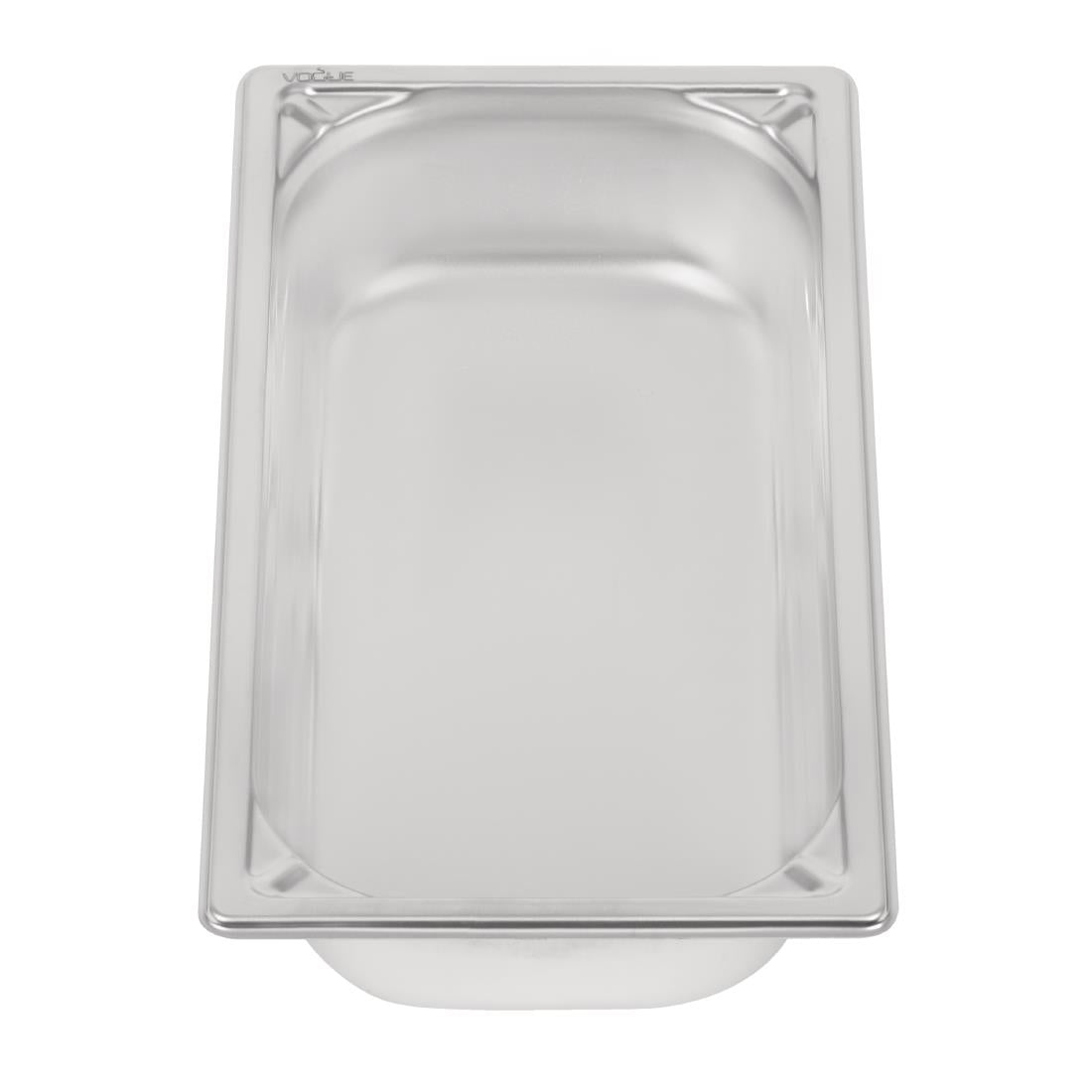 Vogue Heavy Duty Stainless Steel 1/3 Gastronorm Tray 65mm - DW442  Vogue   