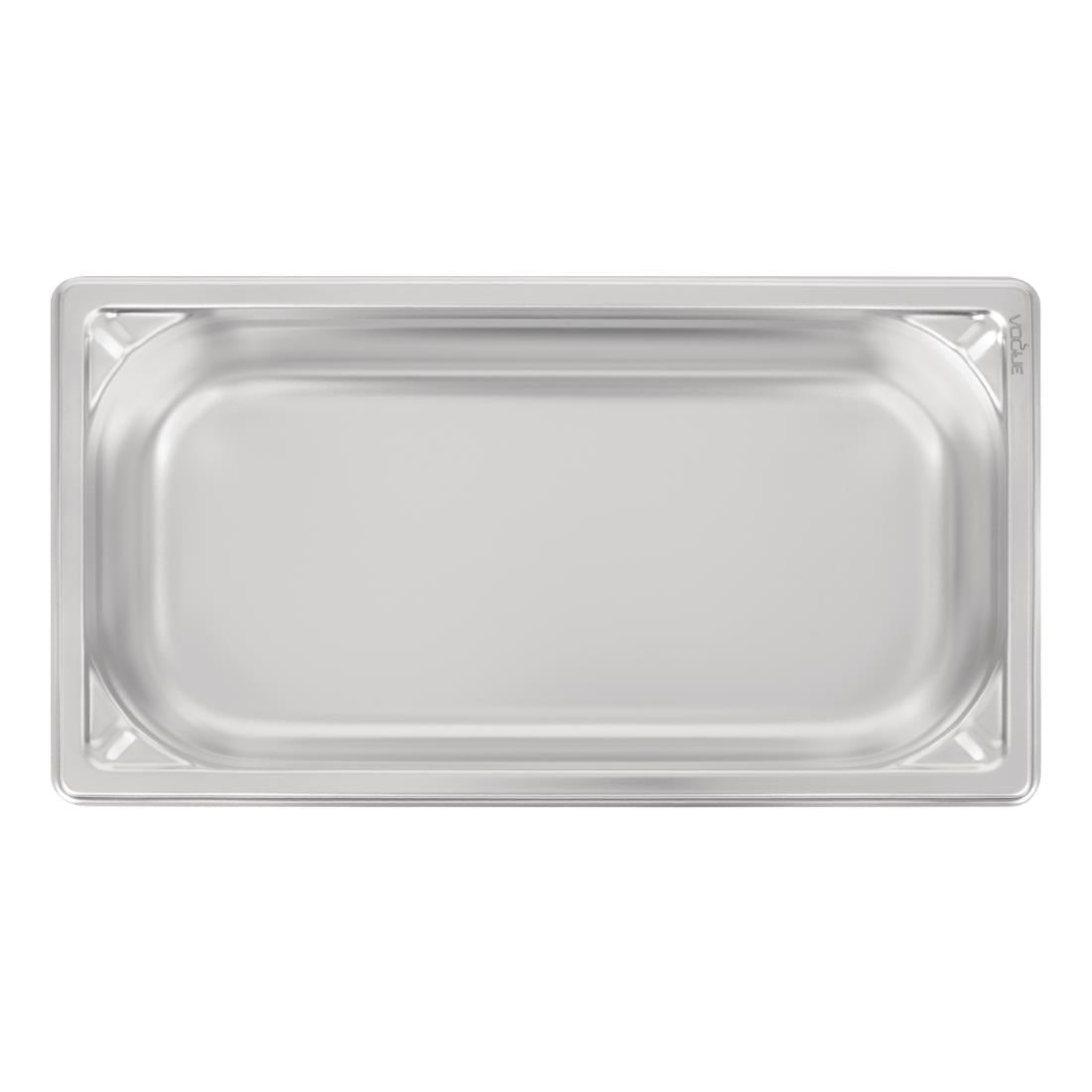 Vogue Heavy Duty Stainless Steel 1/3 Gastronorm Tray 65mm - DW442  Vogue   