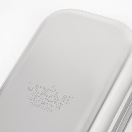 Vogue Heavy Duty Stainless Steel 1/3 Gastronorm Tray 65mm - DW442  Vogue   