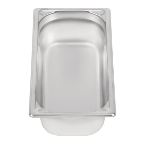 Vogue Heavy Duty Stainless Steel 1/3 Gastronorm Tray 100mm - DW443  Vogue   