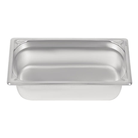 Vogue Heavy Duty Stainless Steel 1/3 Gastronorm Tray 100mm - DW443  Vogue   
