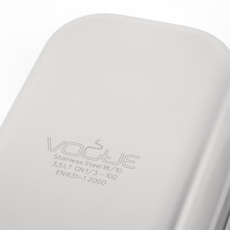 Vogue Heavy Duty Stainless Steel 1/3 Gastronorm Tray 100mm - DW443  Vogue   