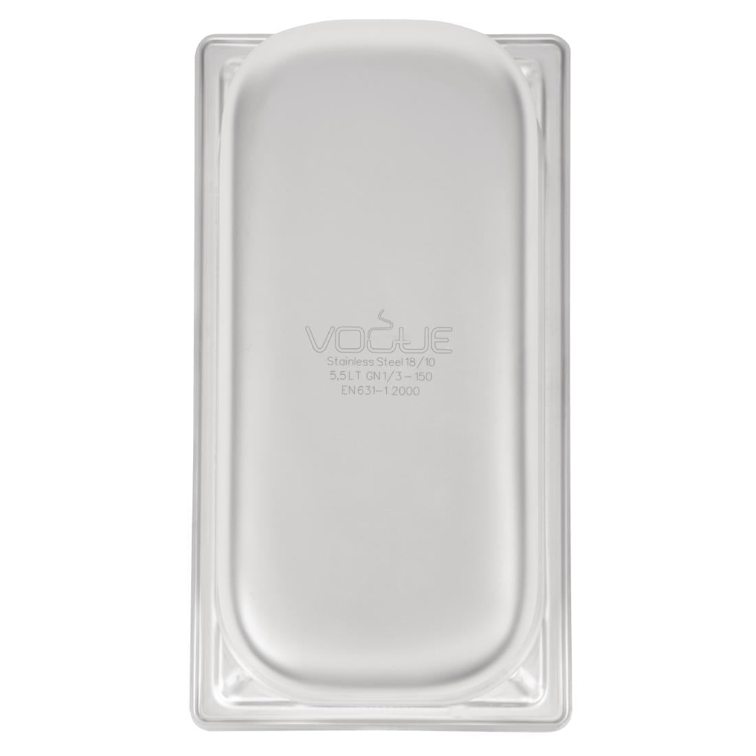Vogue Heavy Duty Stainless Steel 1/3 Gastronorm Tray 150mm - DW444  Vogue   