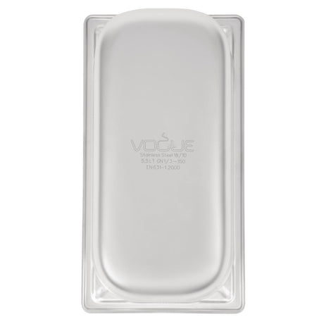Vogue Heavy Duty Stainless Steel 1/3 Gastronorm Tray 150mm - DW444  Vogue   