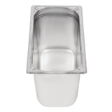 Vogue Heavy Duty Stainless Steel 1/3 Gastronorm Tray 200mm - DW445  Vogue   