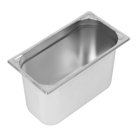 Vogue Heavy Duty Stainless Steel 1/3 Gastronorm Tray 200mm - DW445  Vogue   