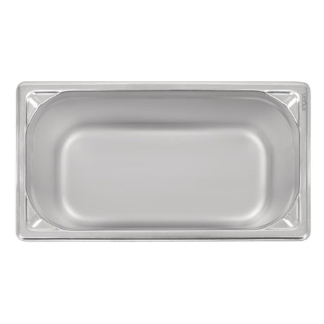 Vogue Heavy Duty Stainless Steel 1/3 Gastronorm Tray 200mm - DW445  Vogue   