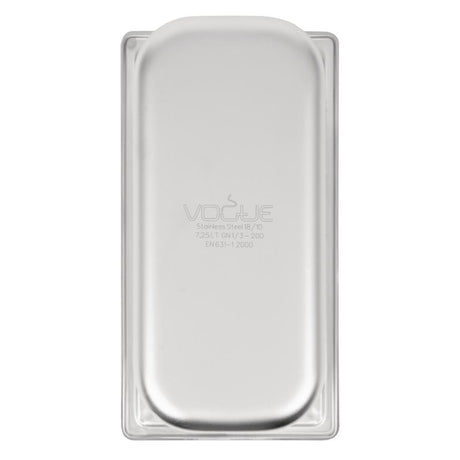 Vogue Heavy Duty Stainless Steel 1/3 Gastronorm Tray 200mm - DW445  Vogue   