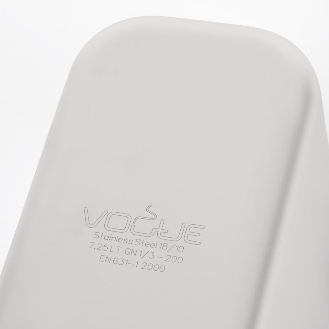 Vogue Heavy Duty Stainless Steel 1/3 Gastronorm Tray 200mm - DW445  Vogue   