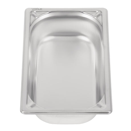 Vogue Heavy Duty Stainless Steel 1/4 Gastronorm Tray 65mm - DW446  Vogue   