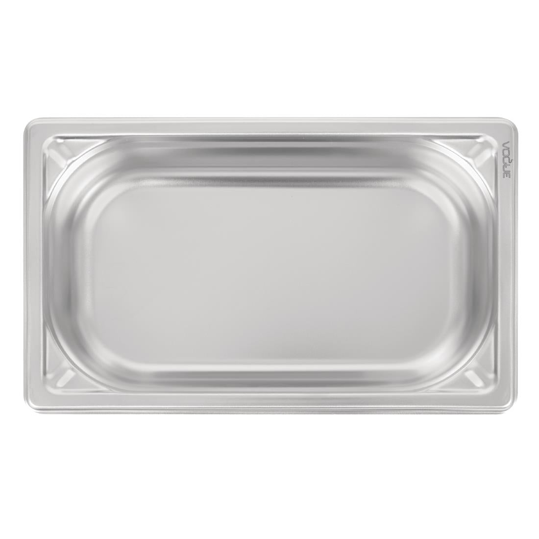 Vogue Heavy Duty Stainless Steel 1/4 Gastronorm Tray 65mm - DW446  Vogue   