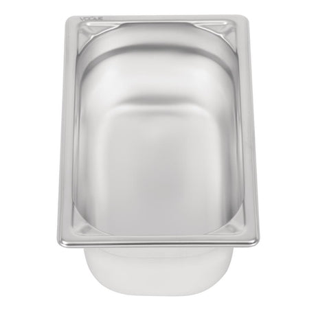 Vogue Heavy Duty Stainless Steel 1/4 Gastronorm Tray 100mm - DW447  Vogue   
