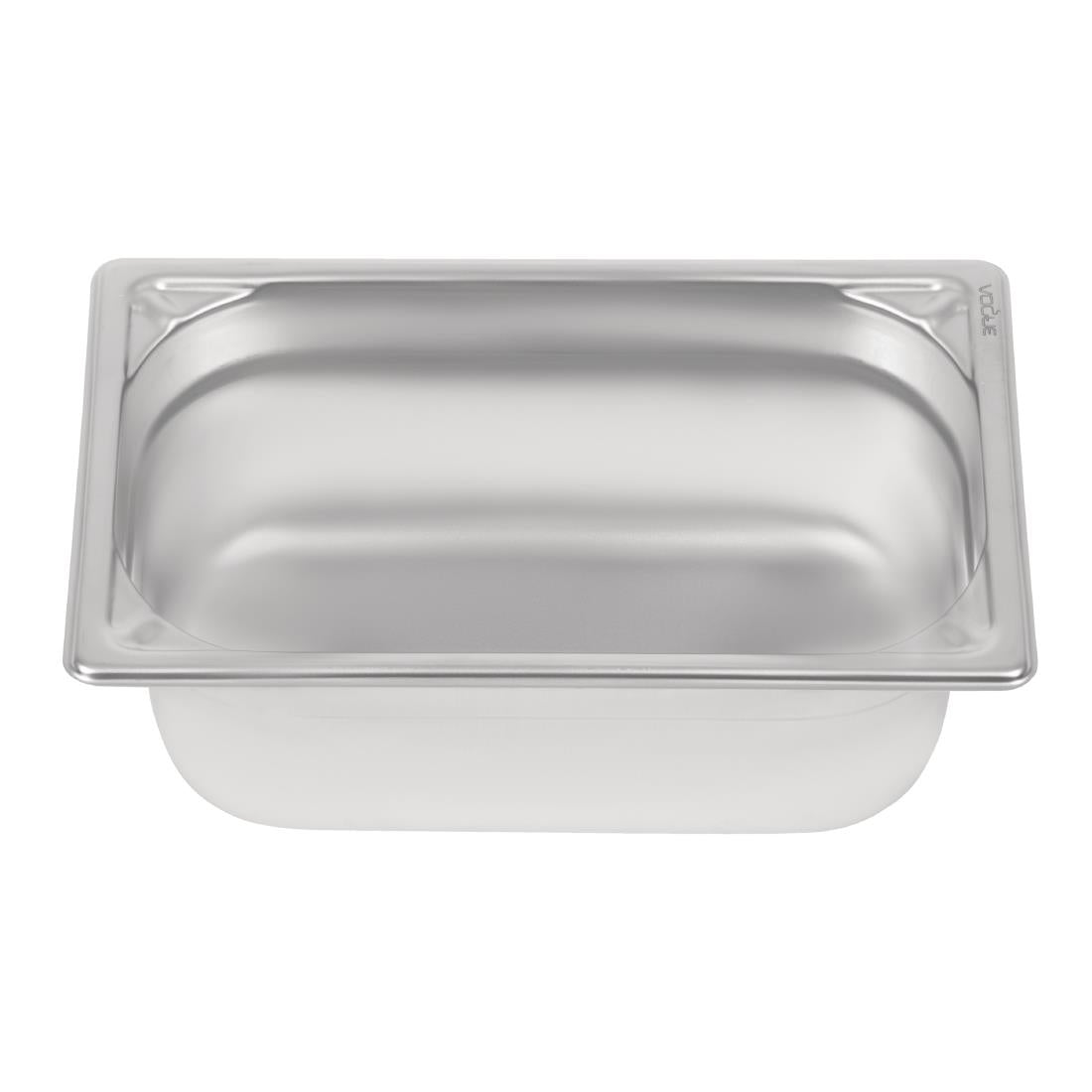 Vogue Heavy Duty Stainless Steel 1/4 Gastronorm Tray 100mm - DW447  Vogue   