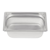 Vogue Heavy Duty Stainless Steel 1/4 Gastronorm Tray 100mm - DW447  Vogue   