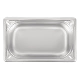 Vogue Heavy Duty Stainless Steel 1/4 Gastronorm Tray 100mm - DW447  Vogue   