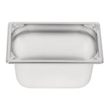 Vogue Heavy Duty Stainless Steel 1/4 Gastronorm Tray 150mm - DW448  Vogue   