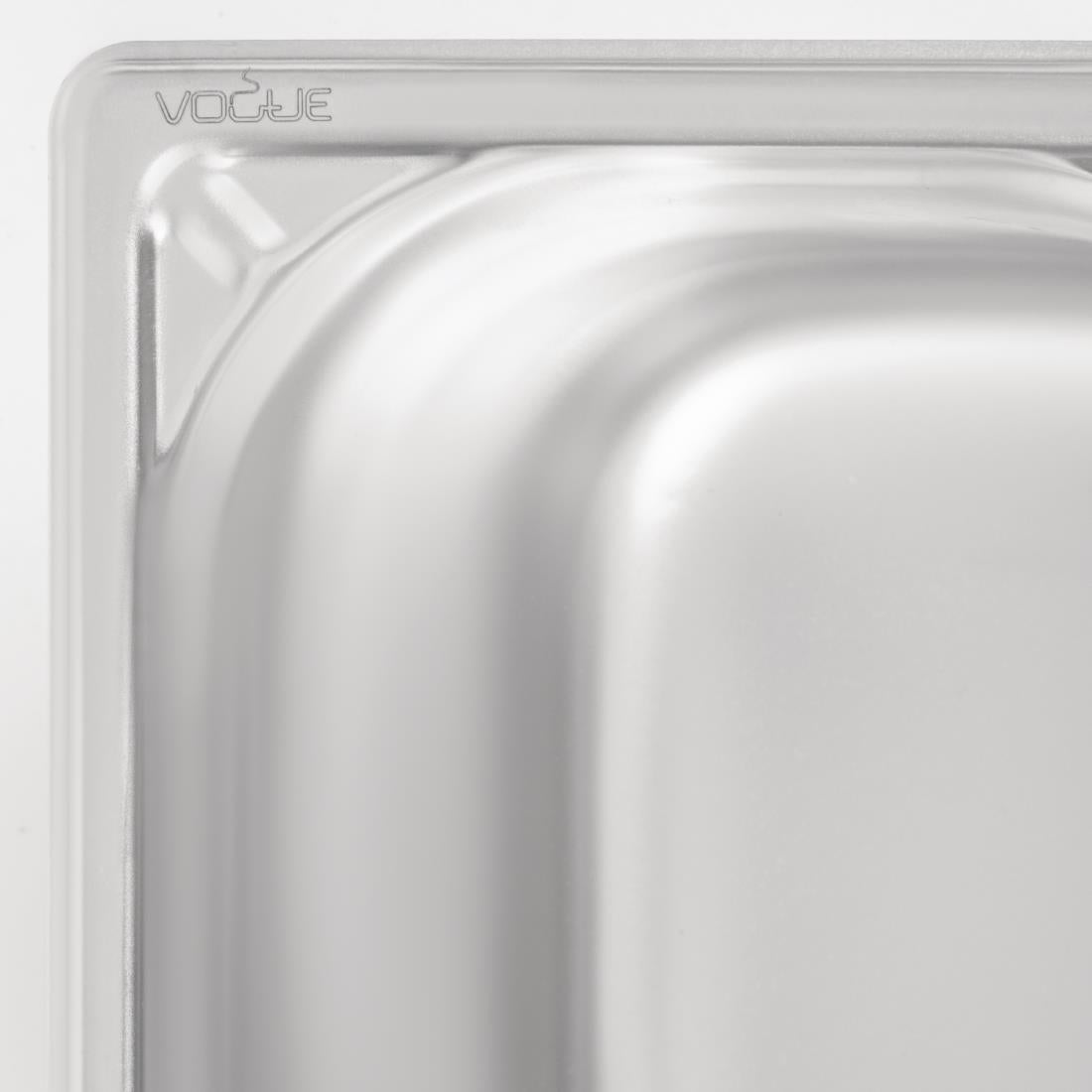 Vogue Heavy Duty Stainless Steel 1/4 Gastronorm Tray 150mm - DW448  Vogue   