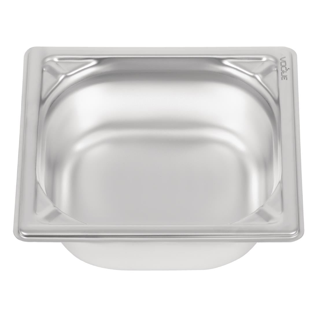Vogue Heavy Duty Stainless Steel 1/6 Gastronorm Tray 65mm - DW449  Vogue   