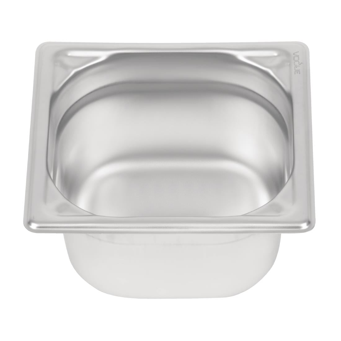 Vogue Heavy Duty Stainless Steel 1/6 Gastronorm Tray 100mm - DW450  Vogue   