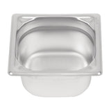 Vogue Heavy Duty Stainless Steel 1/6 Gastronorm Tray 100mm - DW450  Vogue   
