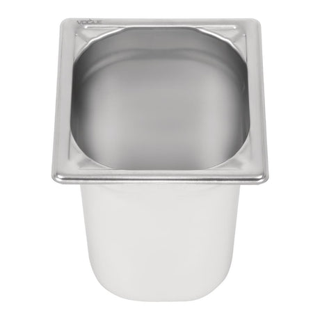 Vogue Heavy Duty Stainless Steel 1/6 Gastronorm Tray 200mm - DW452  Vogue   