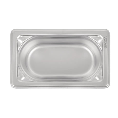 Vogue Heavy Duty Stainless Steel 1/9 Gastronorm Tray 65mm - DW453  Vogue   