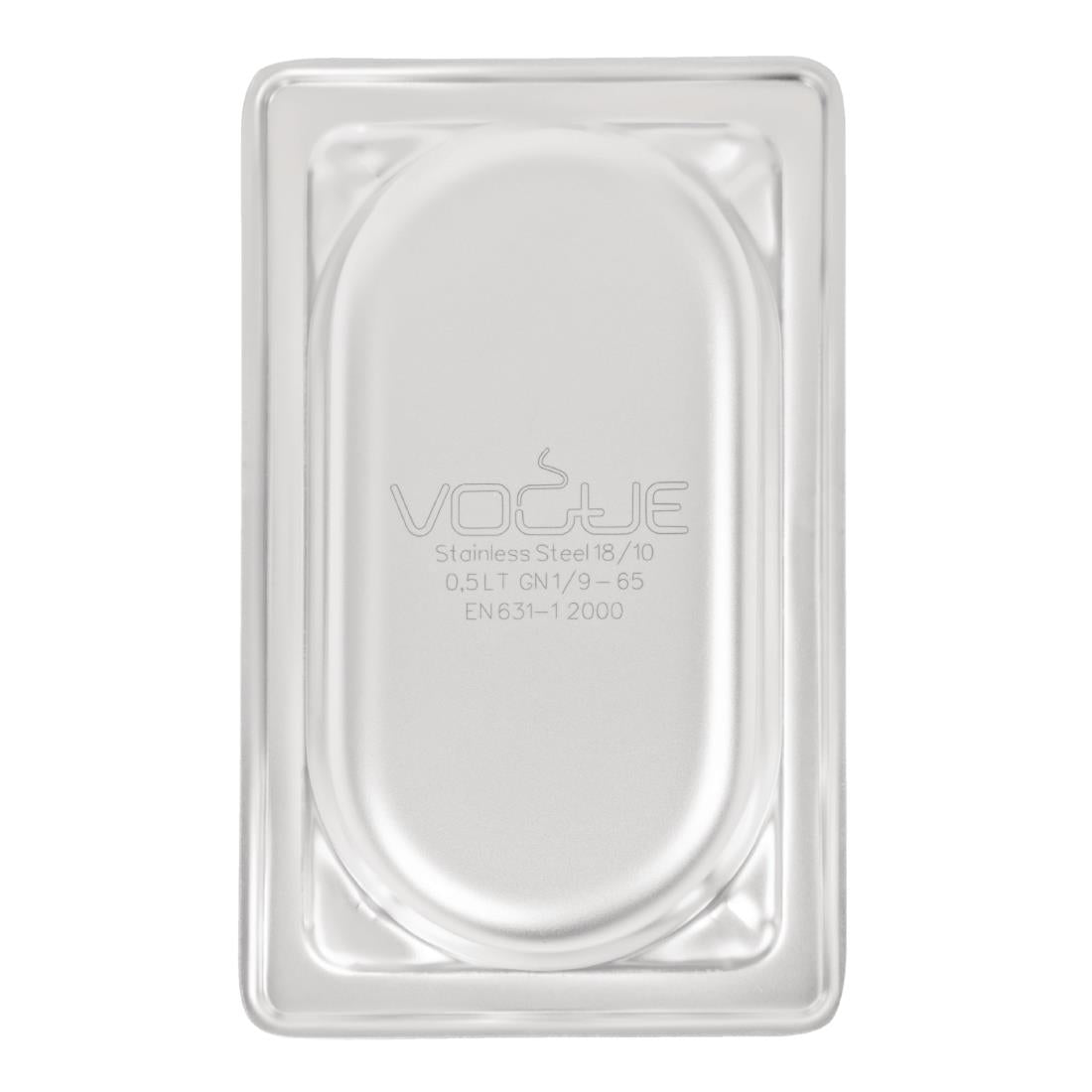 Vogue Heavy Duty Stainless Steel 1/9 Gastronorm Tray 65mm - DW453  Vogue   