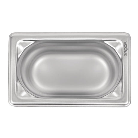 Vogue Heavy Duty Stainless Steel 1/9 Gastronorm Tray 100mm - DW454  Vogue   