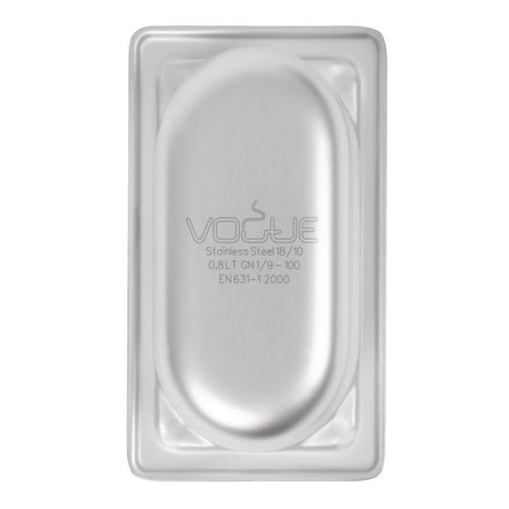 Vogue Heavy Duty Stainless Steel 1/9 Gastronorm Tray 100mm - DW454  Vogue   