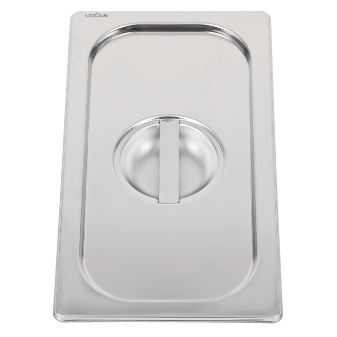 Vogue Heavy Duty Stainless Steel 1/3 Gastronorm Tray Lid - DW457  Vogue   
