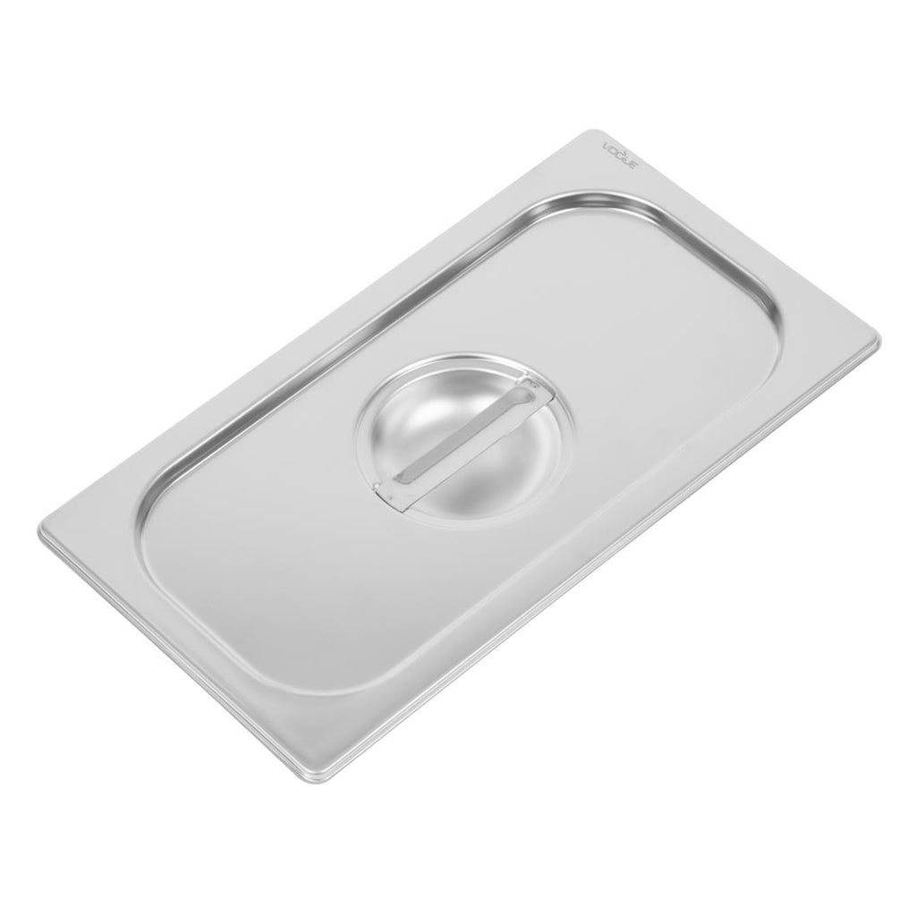 Vogue Heavy Duty Stainless Steel 1/3 Gastronorm Tray Lid - DW457  Vogue   