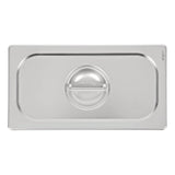 Vogue Heavy Duty Stainless Steel 1/3 Gastronorm Tray Lid - DW457  Vogue   