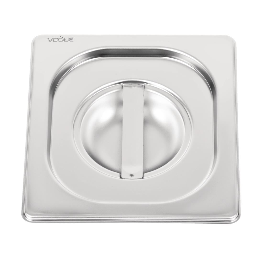 Vogue Heavy Duty Stainless Steel 1/6 Gastronorm Tray Lid - DW459  Vogue   