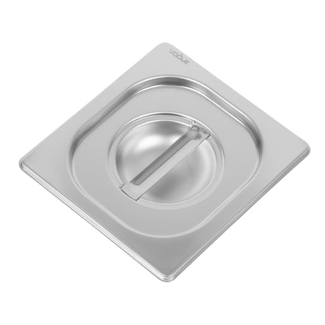 Vogue Heavy Duty Stainless Steel 1/6 Gastronorm Tray Lid - DW459  Vogue   