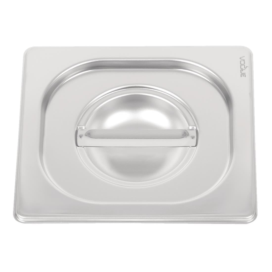 Vogue Heavy Duty Stainless Steel 1/6 Gastronorm Tray Lid - DW459  Vogue   