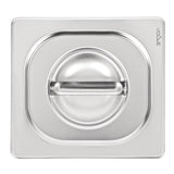 Vogue Heavy Duty Stainless Steel 1/6 Gastronorm Tray Lid - DW459  Vogue   