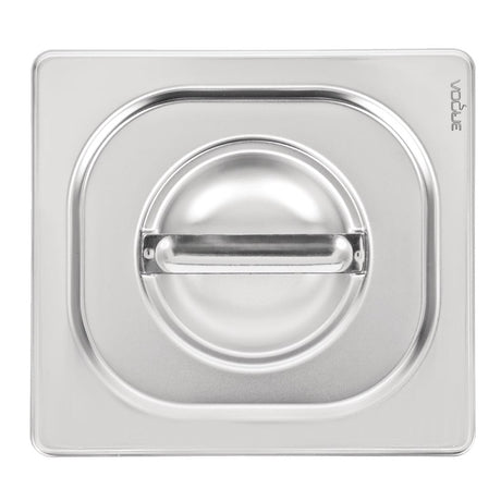 Vogue Heavy Duty Stainless Steel 1/6 Gastronorm Tray Lid - DW459  Vogue   