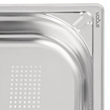 Vogue Heavy Duty Stainless Steel Perforated 1/1 Gastronorm Tray 65mm - DW461  Vogue   