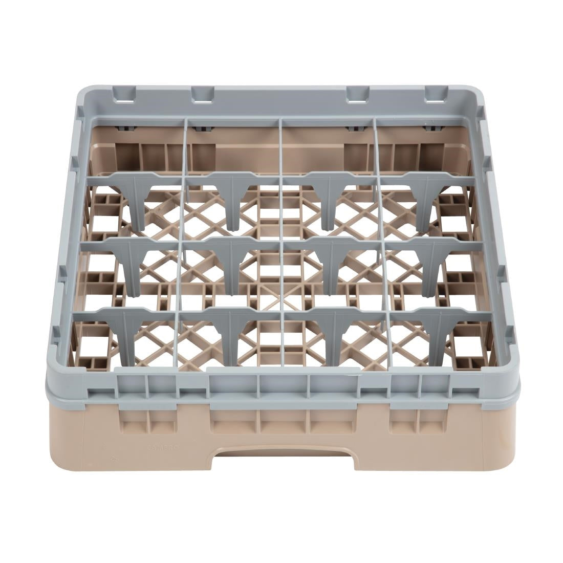 Cambro Camrack Beige 16 Compartments Max Glass Height 92mm - DW550  Cambro   