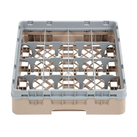 Cambro Camrack Beige 16 Compartments Max Glass Height 92mm - DW550  Cambro   