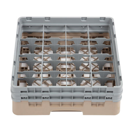 Cambro Camrack Beige 16 Compartments Max Glass Height 133mm - DW551  Cambro   