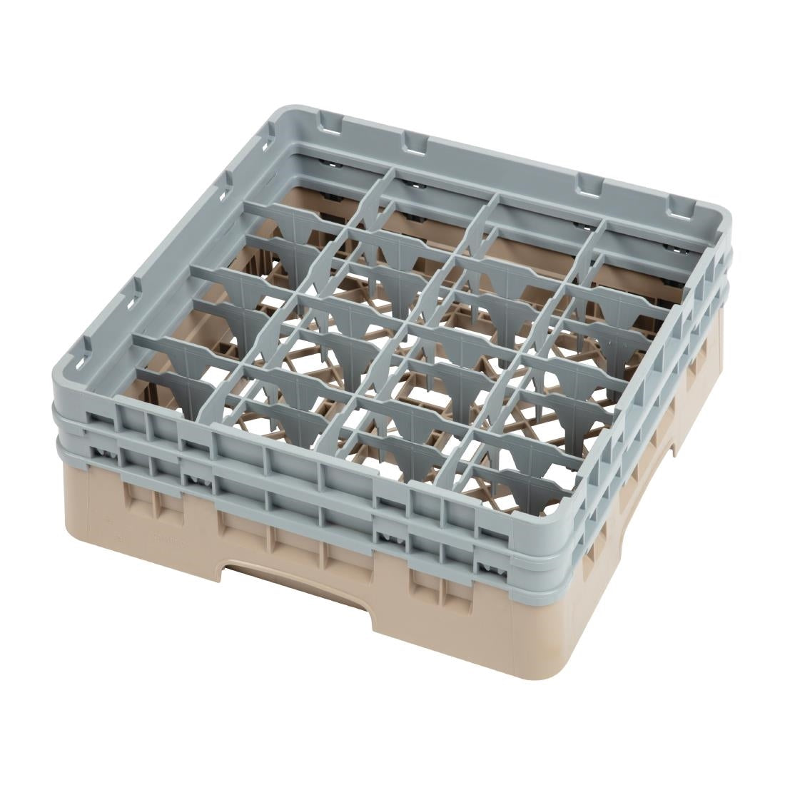 Cambro Camrack Beige 16 Compartments Max Glass Height 133mm - DW551  Cambro   