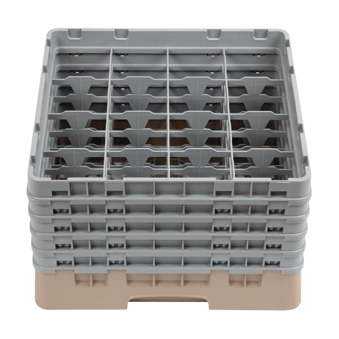 Cambro Camrack Beige 16 Compartments Max Glass Height 257mm - DW552  Cambro   