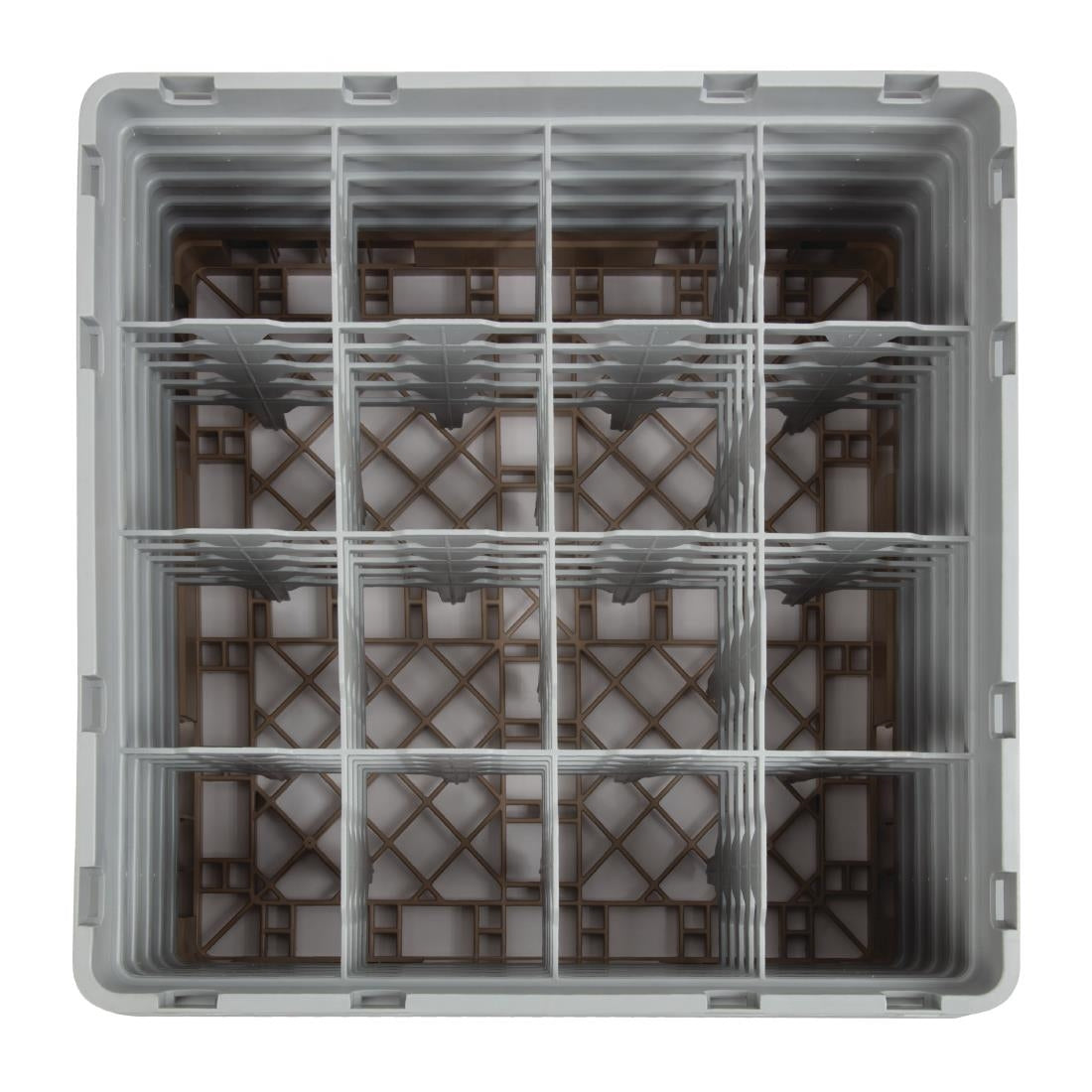 Cambro Camrack Beige 16 Compartments Max Glass Height 257mm - DW552  Cambro   
