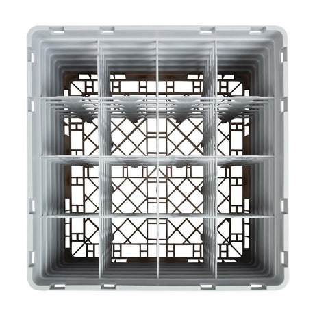 Cambro Camrack Beige 16 Compartments Max Glass Height 298mm - DW553  Cambro   