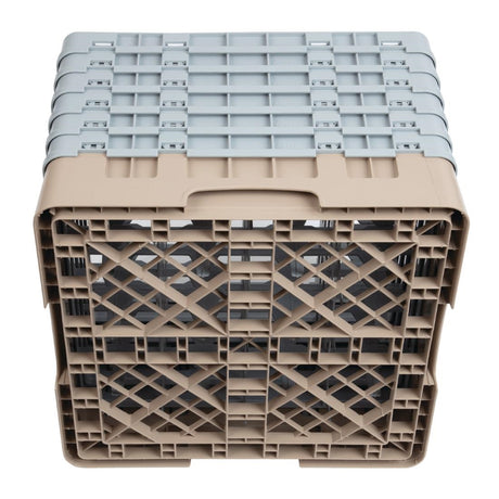 Cambro Camrack Beige 16 Compartments Max Glass Height 298mm - DW553  Cambro   
