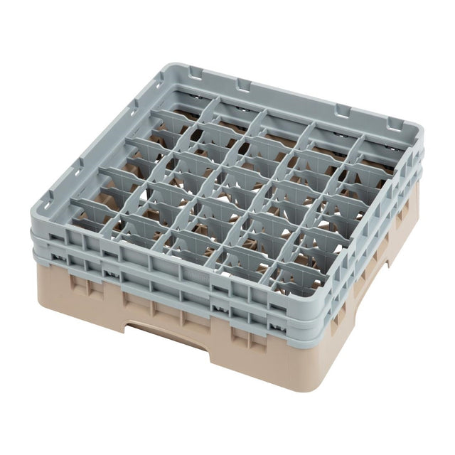 Cambro Camrack Beige 25 Compartments Max Glass Height 133mm - DW555  Cambro   