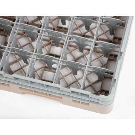 Cambro Camrack Beige 25 Compartments Max Glass Height 133mm - DW555  Cambro   